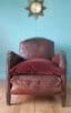 Antique French leather club chair - SOLD